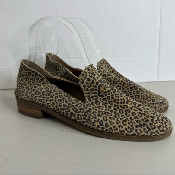 Lucky Brand Leopard Print Size 7.5 Cahill Loafer Mule Convertible Suede - Picture 2 of 10
